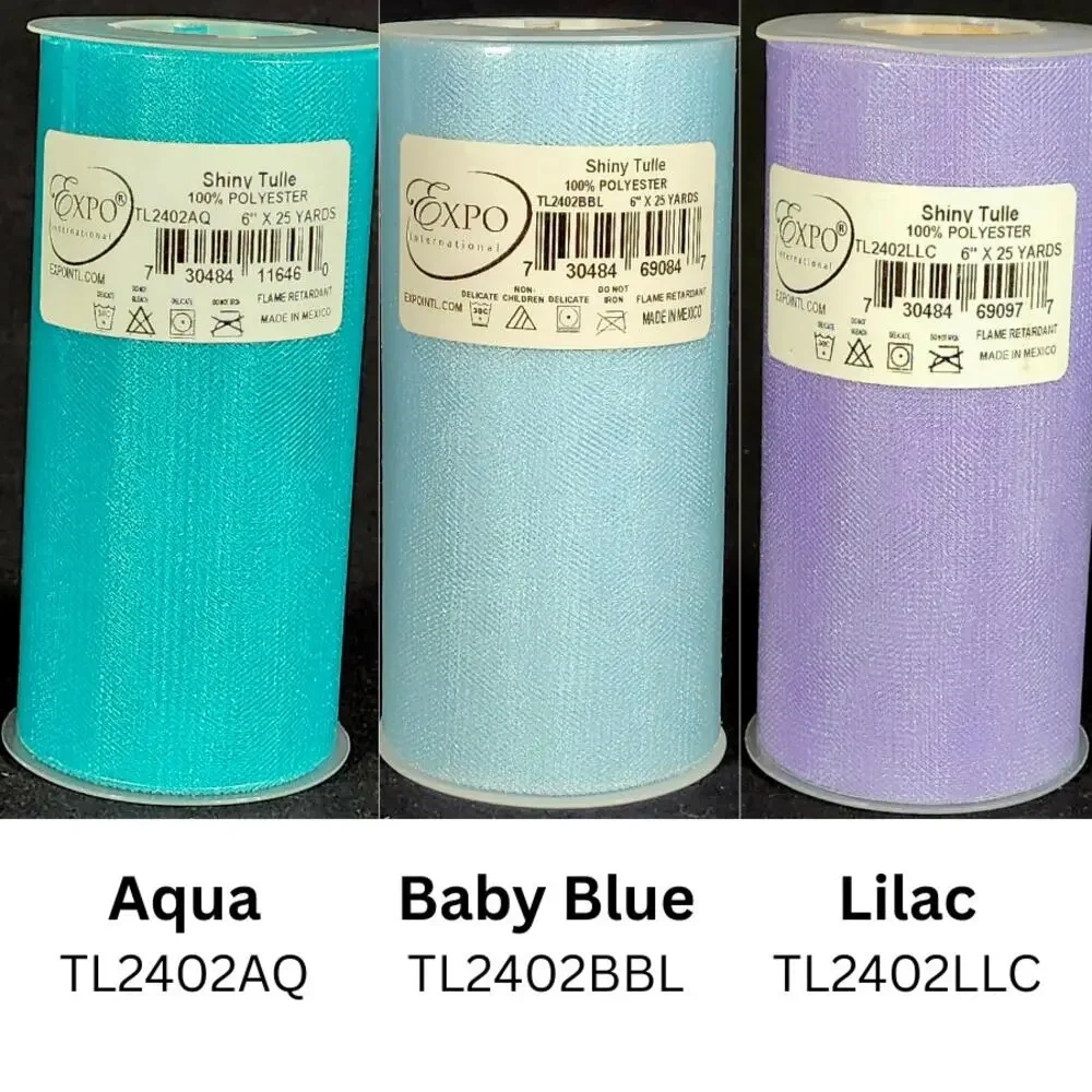 EXPO Shiny Tulle Rolls • YOU PICK 3 • Craft/Sewing/Wedding Decor